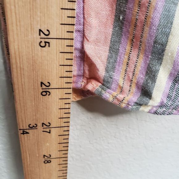 Drew Small Warm Stripe Linen Blend Split leg pants - Picture 7 of 9